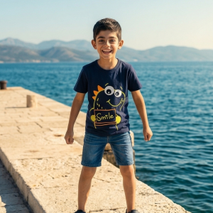 Kids' Summer Set – Smiley T-shirt + Shorts